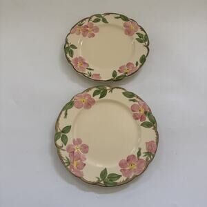 VTG Franciscan Desert Rose Dinner‎ Plates 10.5" Set of 2 Made in California READ
